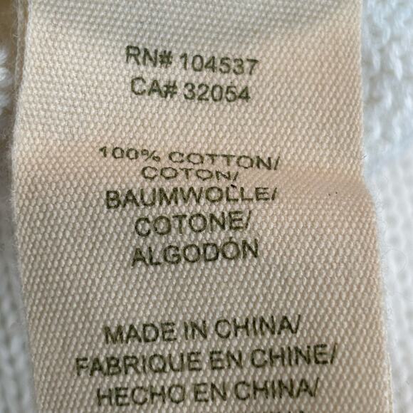 Tiny White Knit Sweater Yellow Sunburst Flower Embroidery Crewneck Pullover - Picture 7 of 8